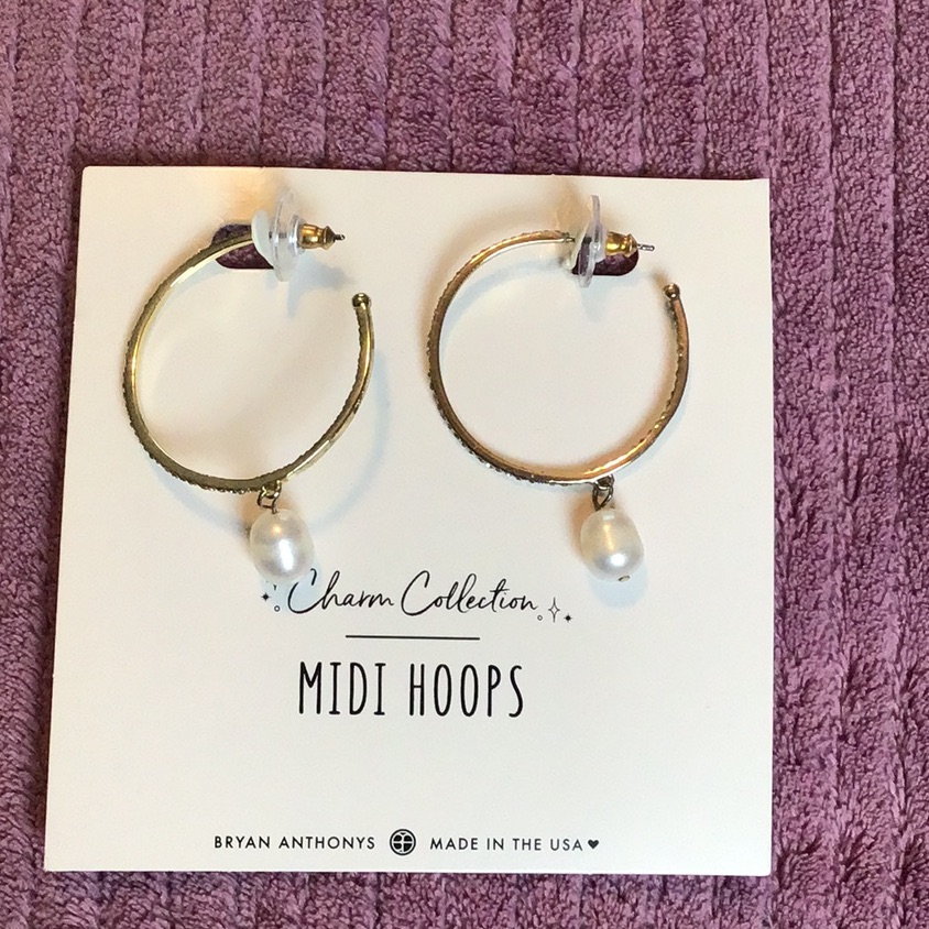 Bryan Anthony’s Charm Collection Midi Hoops Earrings